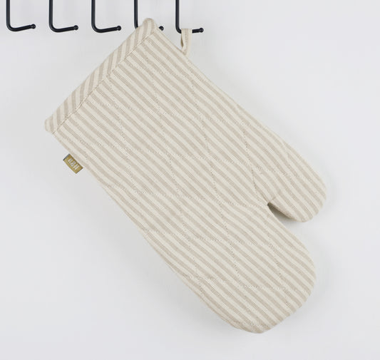 Manor Stripe Oven Glove Taupe